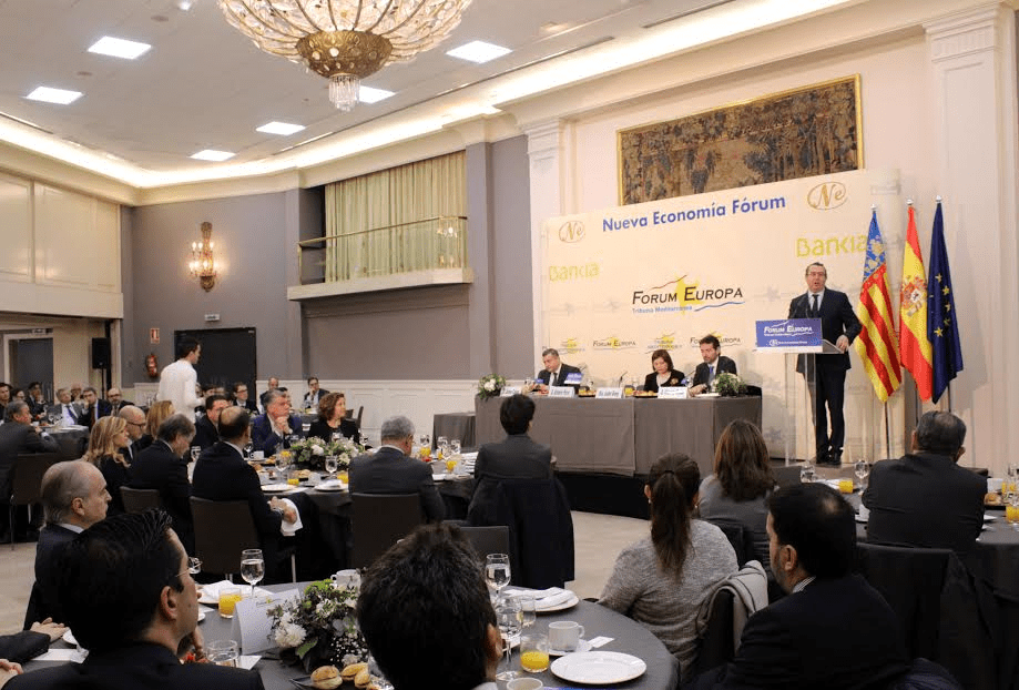 Benidorm.- Toni Pérez ha intervenido en el Fórum Europa pidiendo más y mejores infraestructuras y conexiones para la&nbsp;ciudad