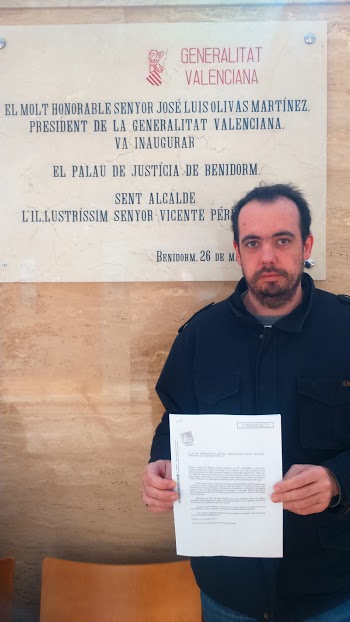 Benidorm.- EU PIDE SE QUITE EL NOMBRE DE OLIVA AL PALACIO DE&nbsp;JUSTICIA