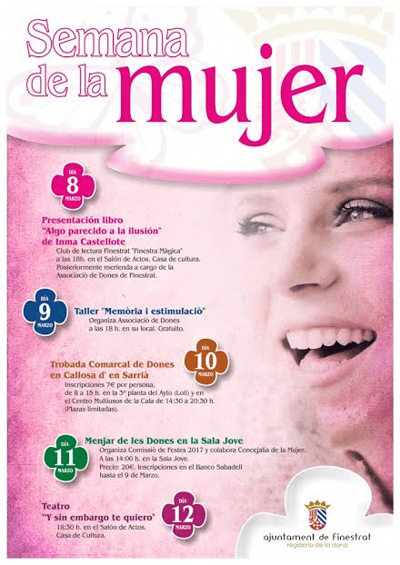 FINESTRAT.- COMIENZA LOS ACTOS DE LA SEMANA DE LA&nbsp;MUJER
