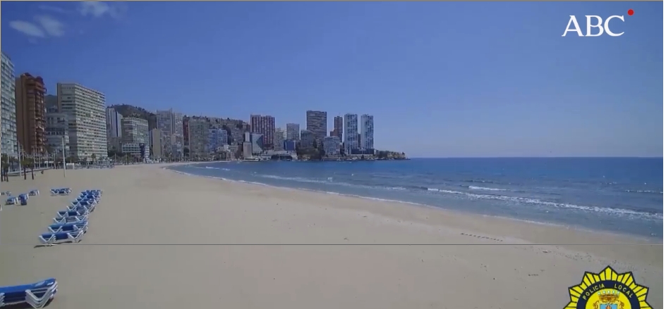 CORONAVIRUSLas sorprendentes imágenes a vista de dron de un Benidorm&nbsp;confinado