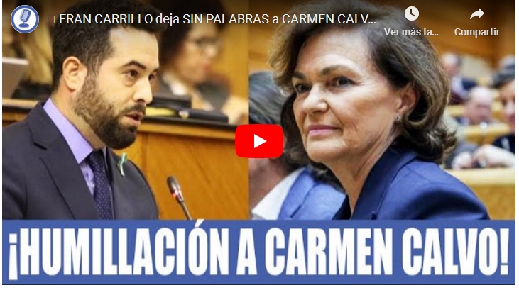 FRAN CARRILLO DEJA SIN PALABRA A CARMEN&nbsp;CALVO