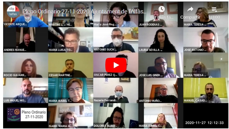 L’Alfàs.- VIDEO DEL PLENO ORDINARIO